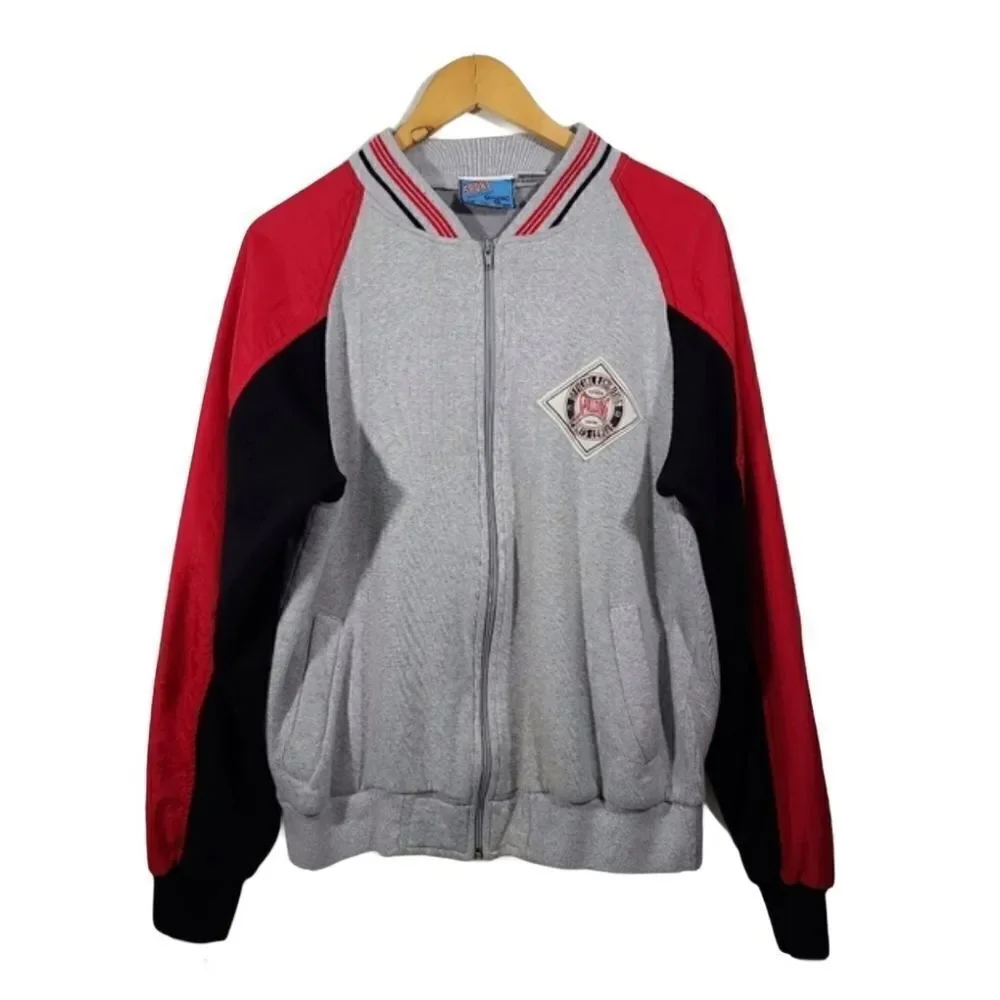 Spalding Vintage Sport Grey Bomber Jacket